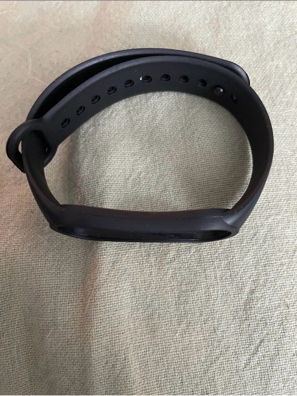 Black Silicone Fitness Smartwatch Band
